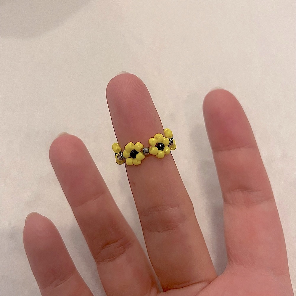 🌻 Handmade Sunflower Ring